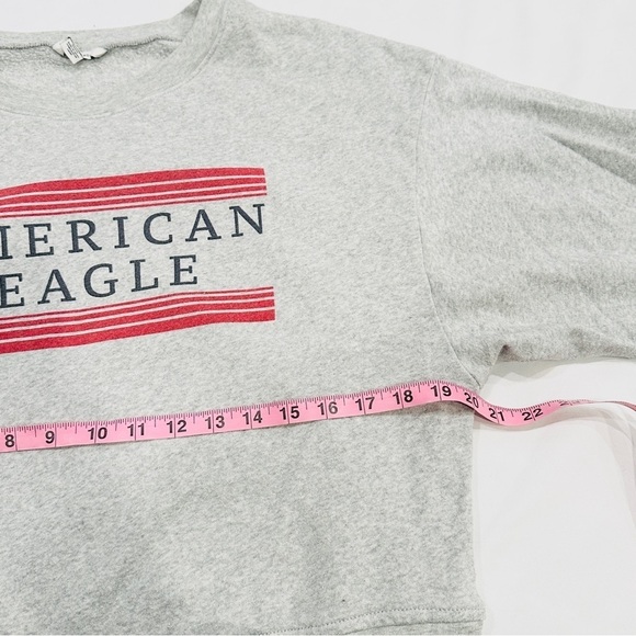 American Eagle Outfitters Grey Crewneck Logo Sweatshirt - Picture 5 of 7